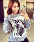 Тонкий джемпер шерсть акрил