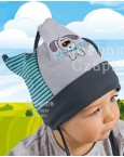 Шапочка коричневая с завязками